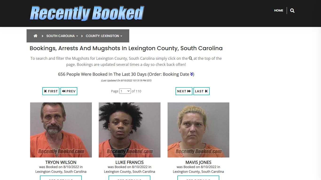 Recent bookings, Arrests, Mugshots in Lexington County ...