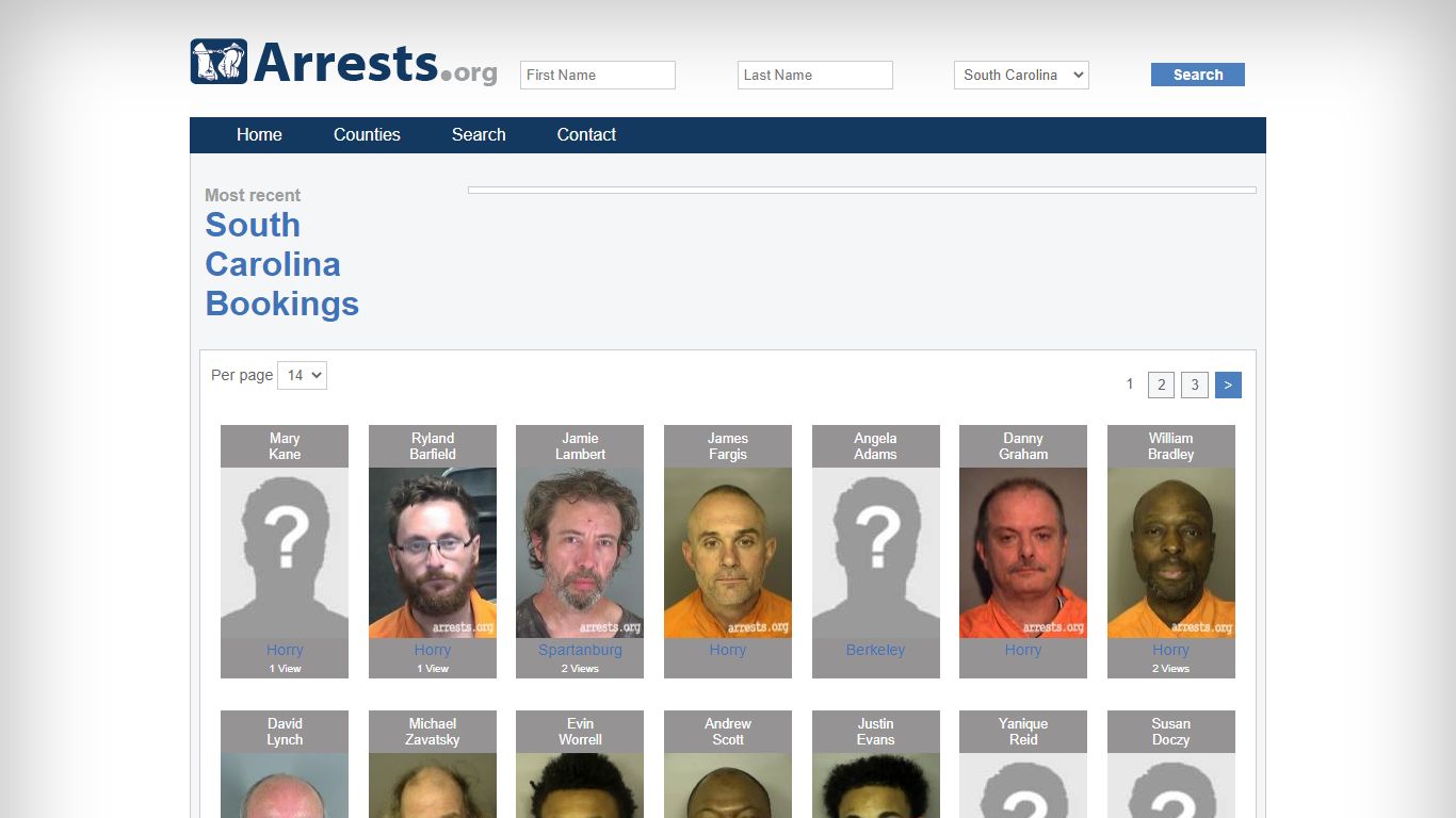 South Carolina Arrests and Inmate Search